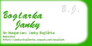 boglarka janky business card