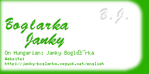 boglarka janky business card